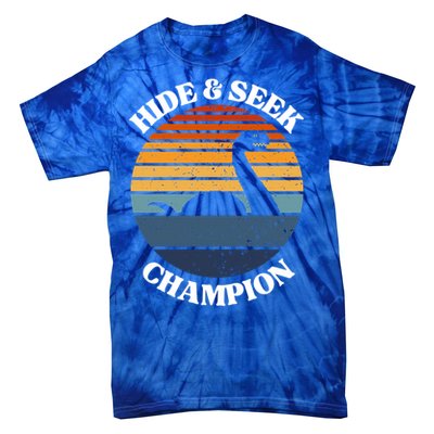 Loch Ness Monster Vintage Sunset Meaningful Gift Hide And Seek Champion Gift Tie-Dye T-Shirt