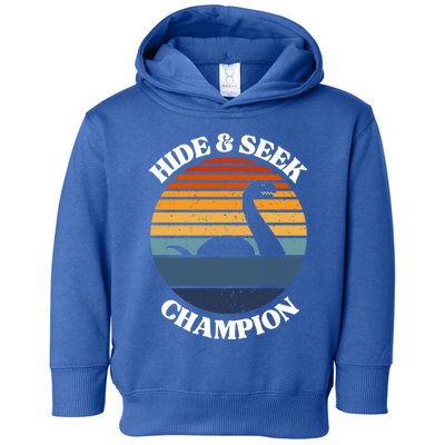 Loch Ness Monster Vintage Sunset Meaningful Gift Hide And Seek Champion Gift Toddler Hoodie