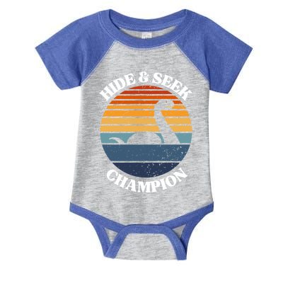 Loch Ness Monster Vintage Sunset Meaningful Gift Hide And Seek Champion Gift Infant Baby Jersey Bodysuit