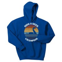 Loch Ness Monster Vintage Sunset Meaningful Gift Hide And Seek Champion Gift Kids Hoodie