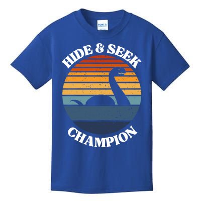 Loch Ness Monster Vintage Sunset Meaningful Gift Hide And Seek Champion Gift Kids T-Shirt