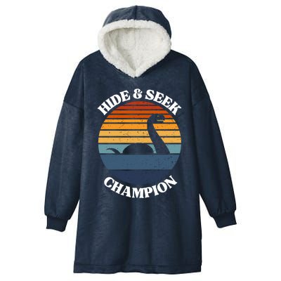 Loch Ness Monster Vintage Sunset Meaningful Gift Hide And Seek Champion Gift Hooded Wearable Blanket