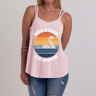 Loch Ness Monster Vintage Sunset Meaningful Gift Hide And Seek Champion Gift Women's Strappy Tank