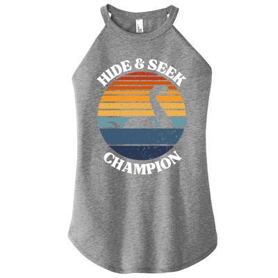 Loch Ness Monster Vintage Sunset Meaningful Gift Hide And Seek Champion Gift Women's Perfect Tri Rocker Tank