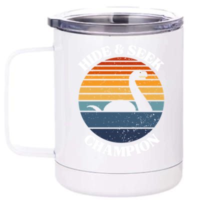 Loch Ness Monster Vintage Sunset Meaningful Gift Hide And Seek Champion Gift 12 oz Stainless Steel Tumbler Cup