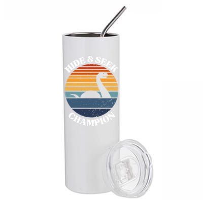 Loch Ness Monster Vintage Sunset Meaningful Gift Hide And Seek Champion Gift Stainless Steel Tumbler