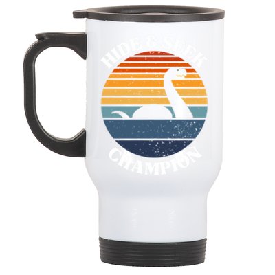 Loch Ness Monster Vintage Sunset Meaningful Gift Hide And Seek Champion Gift Stainless Steel Travel Mug