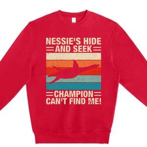 Loch Ness Monster Hide And Seek World Champion Nessie Premium Crewneck Sweatshirt