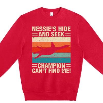 Loch Ness Monster Hide And Seek World Champion Nessie Premium Crewneck Sweatshirt