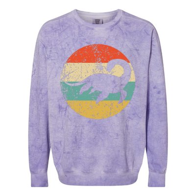 Loch Ness Monster Retro Nessie Colorblast Crewneck Sweatshirt