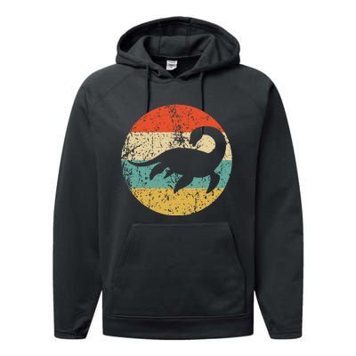 Loch Ness Monster Retro Nessie Performance Fleece Hoodie