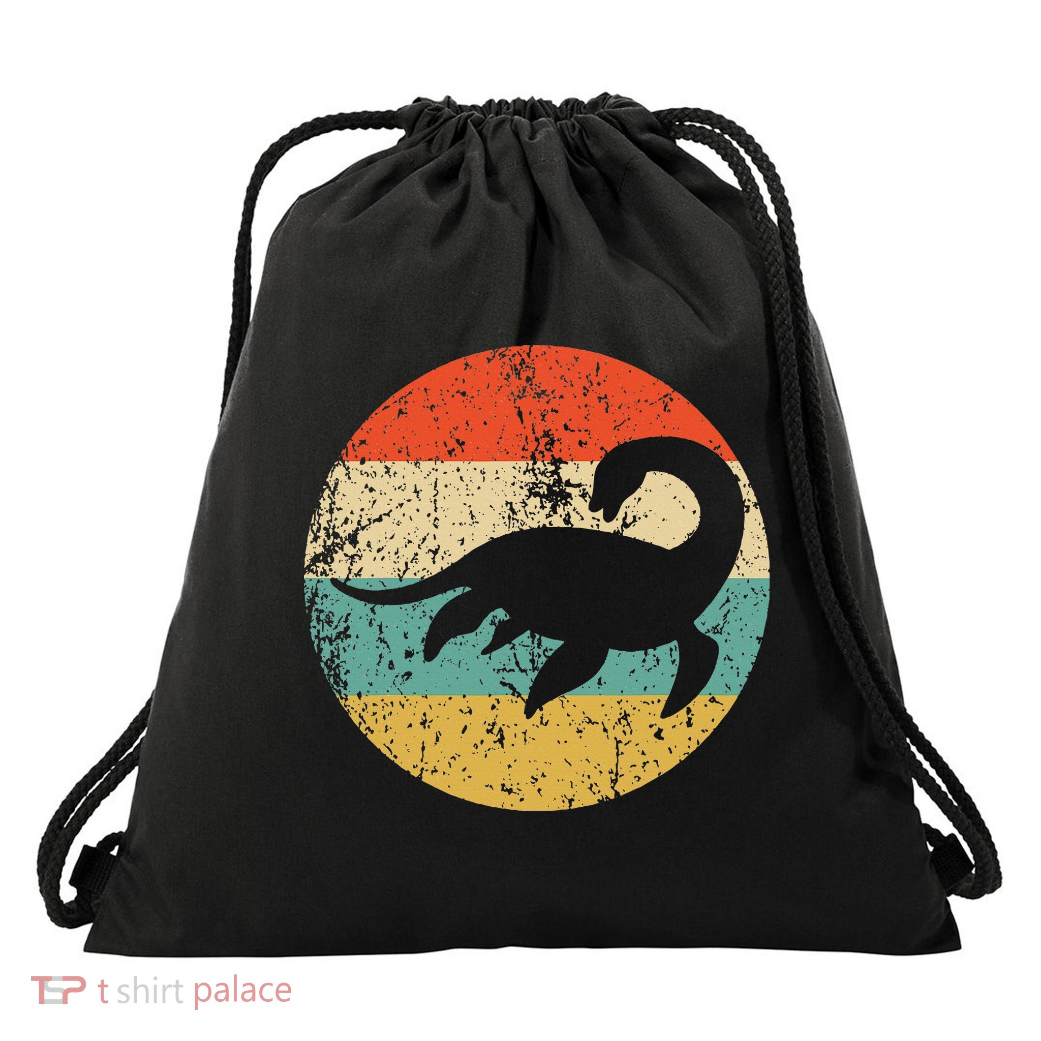 Loch Ness Monster Retro Nessie Drawstring Bag