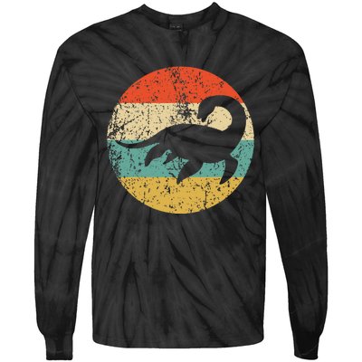 Loch Ness Monster Retro Nessie Tie-Dye Long Sleeve Shirt