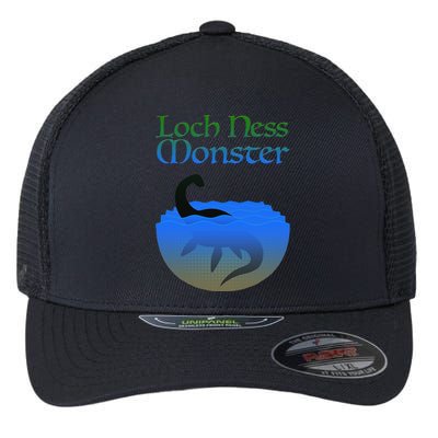 Loch Ness Monster Cryptid Legend Flexfit Unipanel Trucker Cap