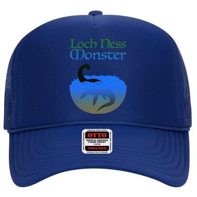 Loch Ness Monster Cryptid Legend High Crown Mesh Back Trucker Hat