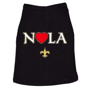 Love Nola New Orleans Fleur De Lis Heart Nola Doggie Tank