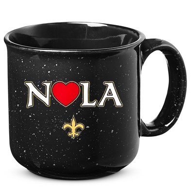 Love Nola New Orleans Fleur De Lis Heart Nola 15oz Campfire Ceramic Mug