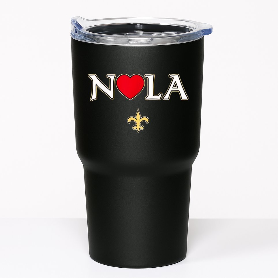 Love Nola New Orleans Fleur De Lis Heart Nola Tumbler