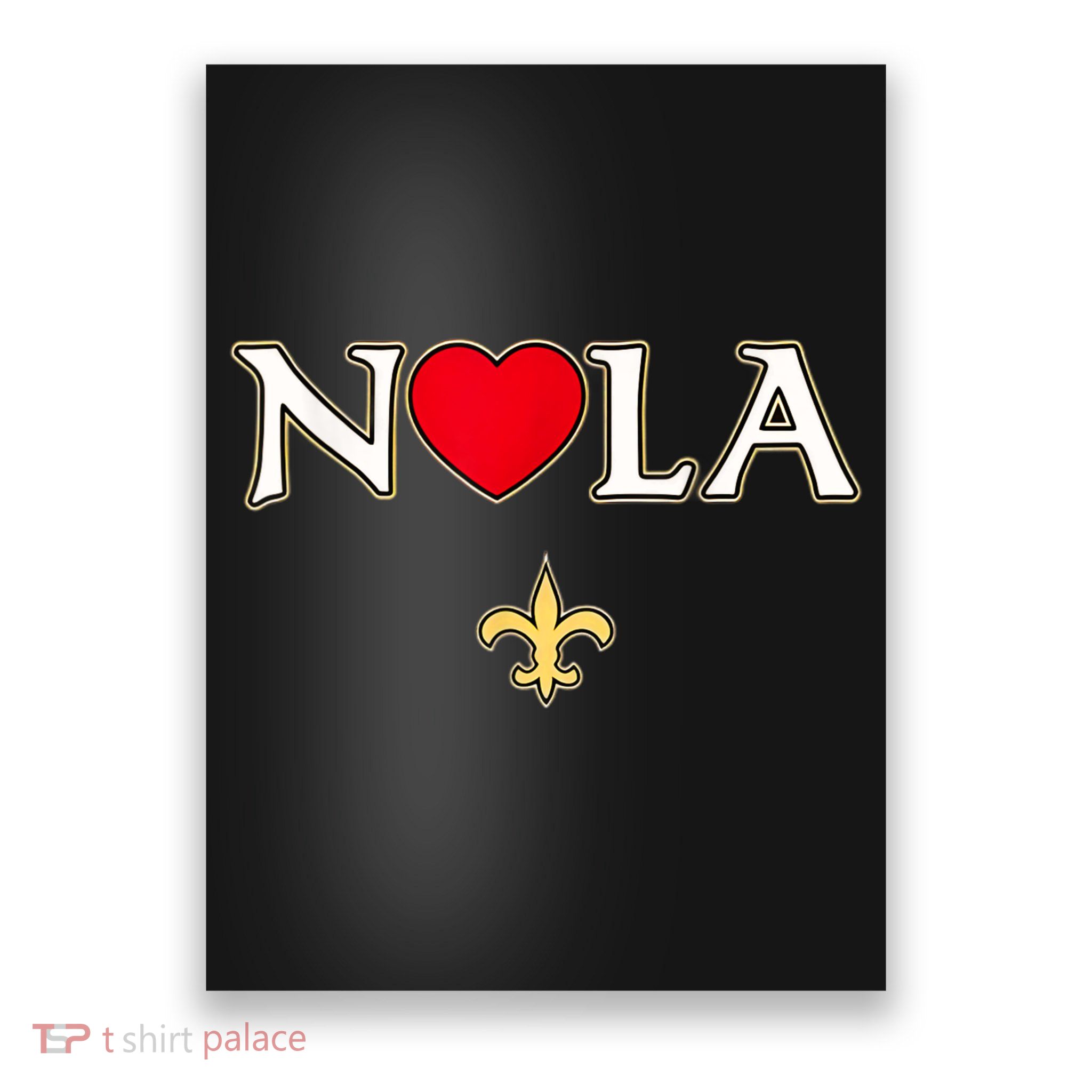 Love Nola New Orleans Fleur De Lis Heart Nola Poster