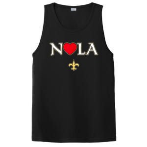 Love Nola New Orleans Fleur De Lis Heart Nola PosiCharge Competitor Tank