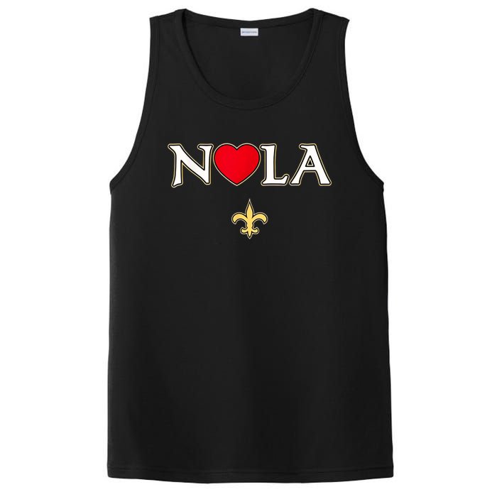 Love Nola New Orleans Fleur De Lis Heart Nola PosiCharge Competitor Tank