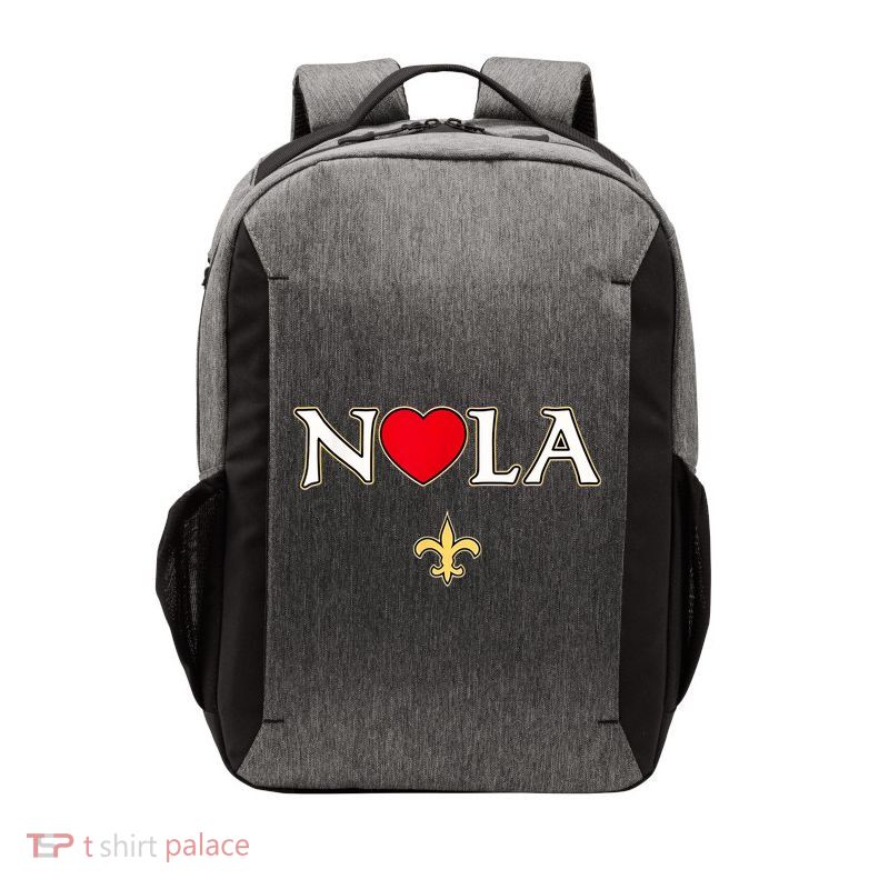 Love Nola New Orleans Fleur De Lis Heart Nola Vector Backpack