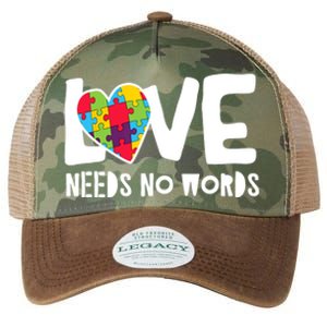 Love Needs No Words Autism Legacy Tie Dye Trucker Hat