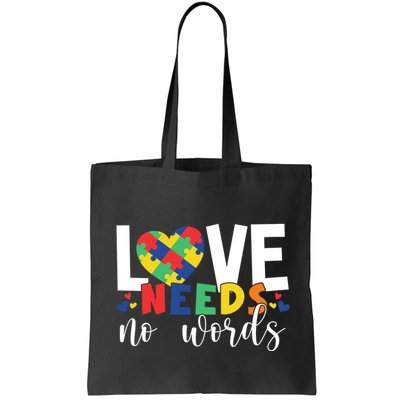 Love Needs No Words Autism Awareness Bag