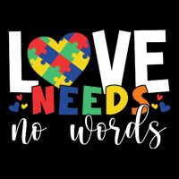 Love Needs No Words Autism Awareness Zip Tote Bag