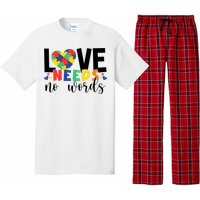 Love Needs No Words Autism Awareness Pajama Set