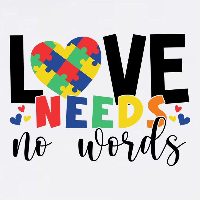 Love Needs No Words Autism Awareness Flatbill Hat