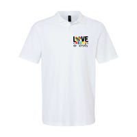 Love Needs No Words Autism Awareness Softstyle Adult Sport Polo