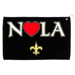 Love Nola New Orleans Fleur De Lis Heart Nola Grommeted Golf Towel