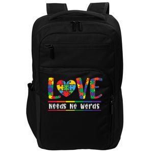 Love Need No Words Puzzle Autistic Autism Awareness Kindness Gift Impact Tech Backpack