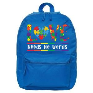 Love Need No Words Puzzle Autistic Autism Awareness Kindness Gift 16 in Basic Backpack