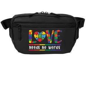 Love Need No Words Puzzle Autistic Autism Awareness Kindness Gift Crossbody Pack