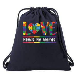 Love Need No Words Puzzle Autistic Autism Awareness Kindness Gift Drawstring Bag