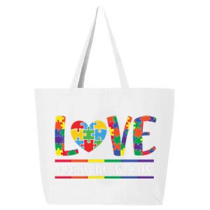 Love Need No Words Puzzle Autistic Autism Awareness Kindness Gift 25L Jumbo Tote