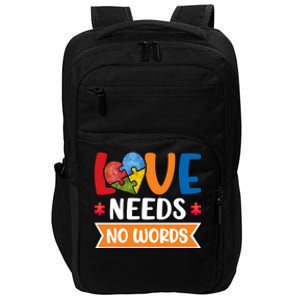 Love Needs No Words Autism Meaningful Gift Impact Tech Backpack