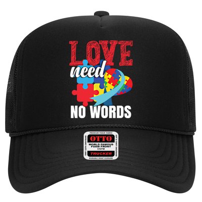 Love Need No Words Autism Awareness Cute Gift Trucker Hat