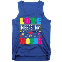 Love Needs No Word Autism Awareness Month Gift Tank Top