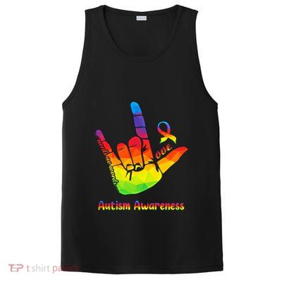 Love Needs No Words Autism Awareness Gift Sign Language Love Great Gift PosiCharge Competitor Tank