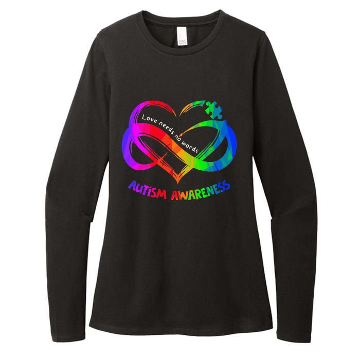 Love Needs No Word Autism Awareness  Teachers Womens CVC Long Sleeve Shirt