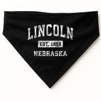 Lincoln Nebraska Ne Vintage Established Sports USA-Made Doggie Bandana