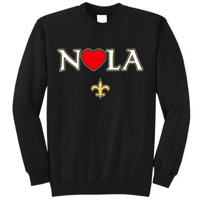 Love Nola New Orleans Fleur De Lis Heart Nola Sweatshirt