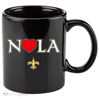 Love Nola New Orleans Fleur De Lis Heart Nola 11oz C Handle Ceramic Mug