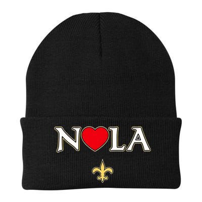 Love Nola New Orleans Fleur De Lis Heart Nola Beanie