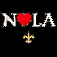 Love Nola New Orleans Fleur De Lis Heart Nola Drawstring Bag