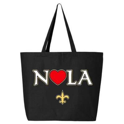 Love Nola New Orleans Fleur De Lis Heart Nola 25L Jumbo Tote