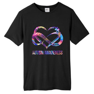 Love Needs No Words Autism Awareness Lover Autism Mom Cute Gift Tall Fusion ChromaSoft Performance T-Shirt